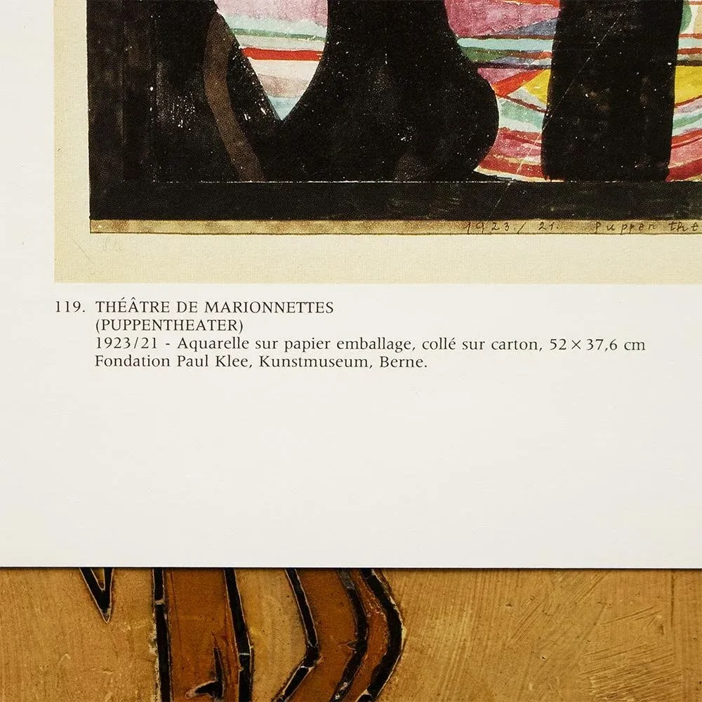 1989 After Paul Klee "Puppet Theater", Full-Color Print From France - 4