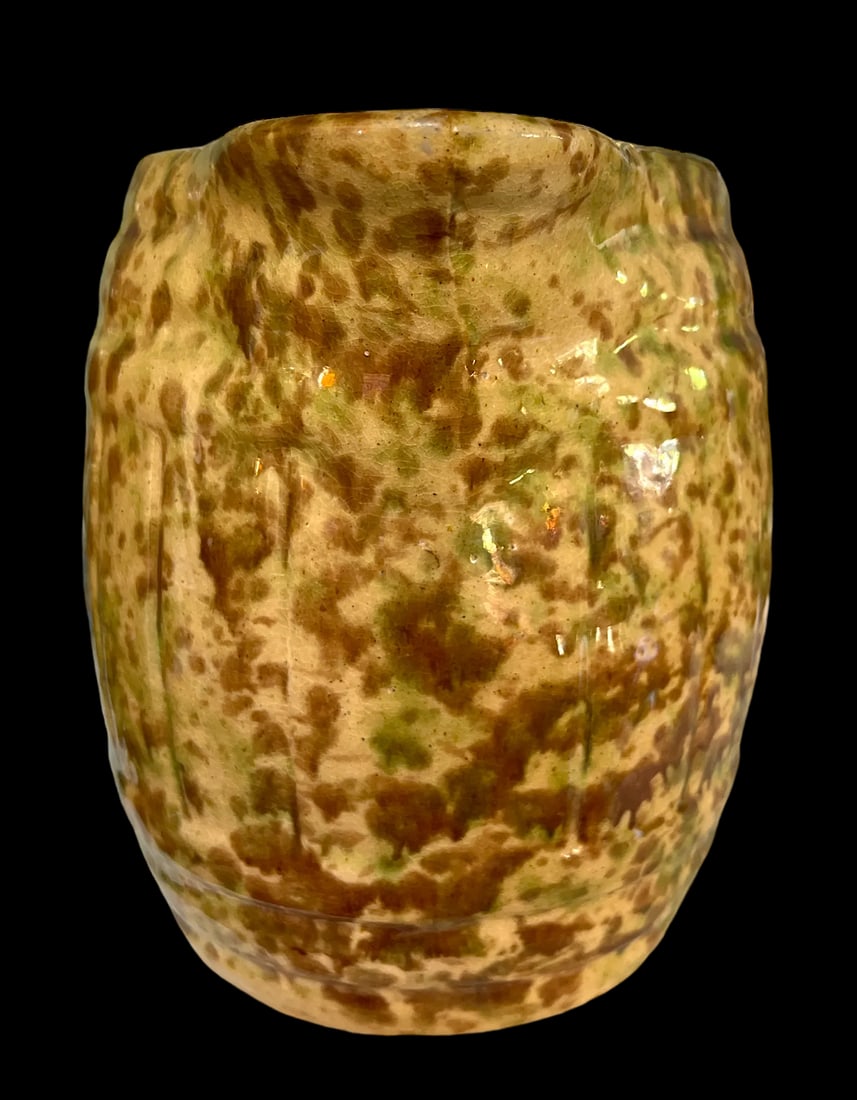 Antique Large Splatterware Ceramic Pitcher - 6