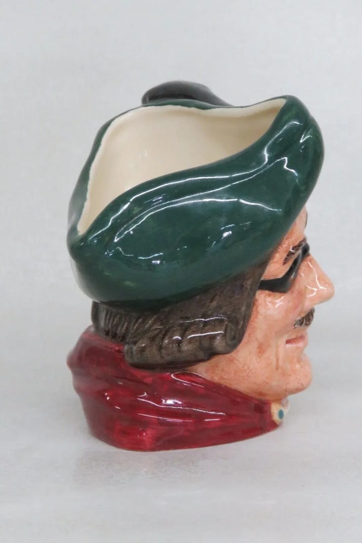 Royal Doulton Dick Turpin D6535 English Ceramic Small Character Jug - 2