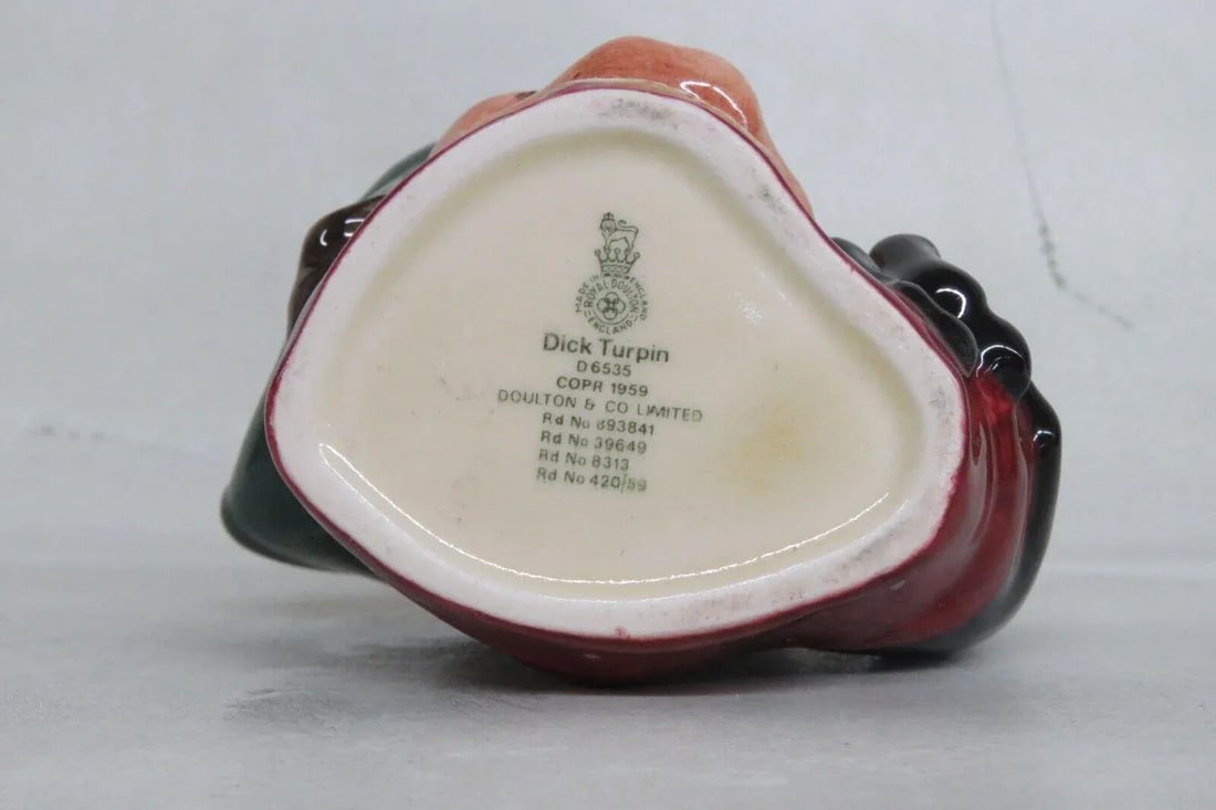 Royal Doulton Dick Turpin D6535 English Ceramic Small Character Jug - 5
