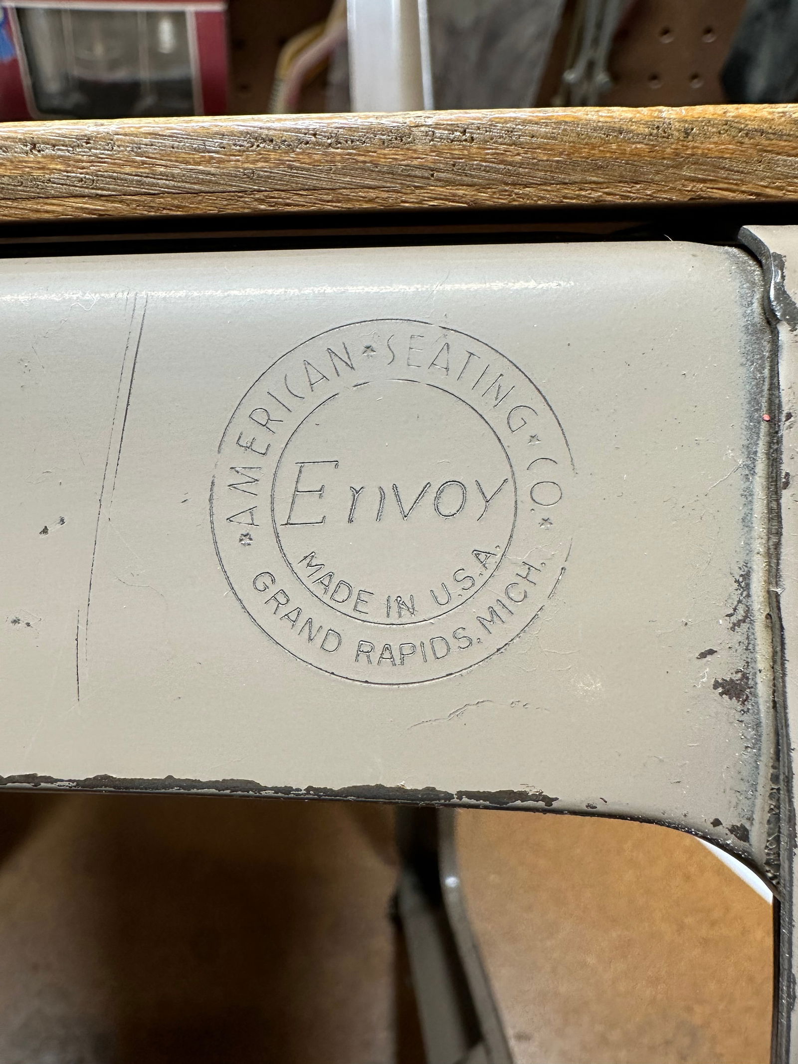 Children's School Chair Metal With Wood - 2