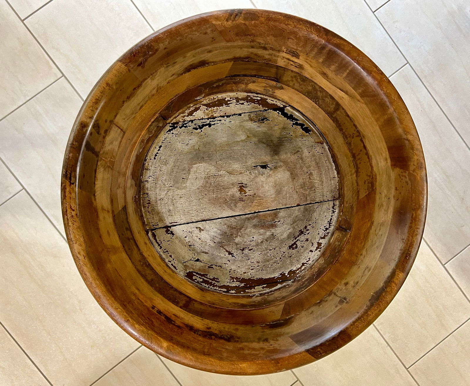 Vintage Mid-Century Repurposed Rotating Shabby Chic Planter or Serving Bowl - 3 Pieces - 7