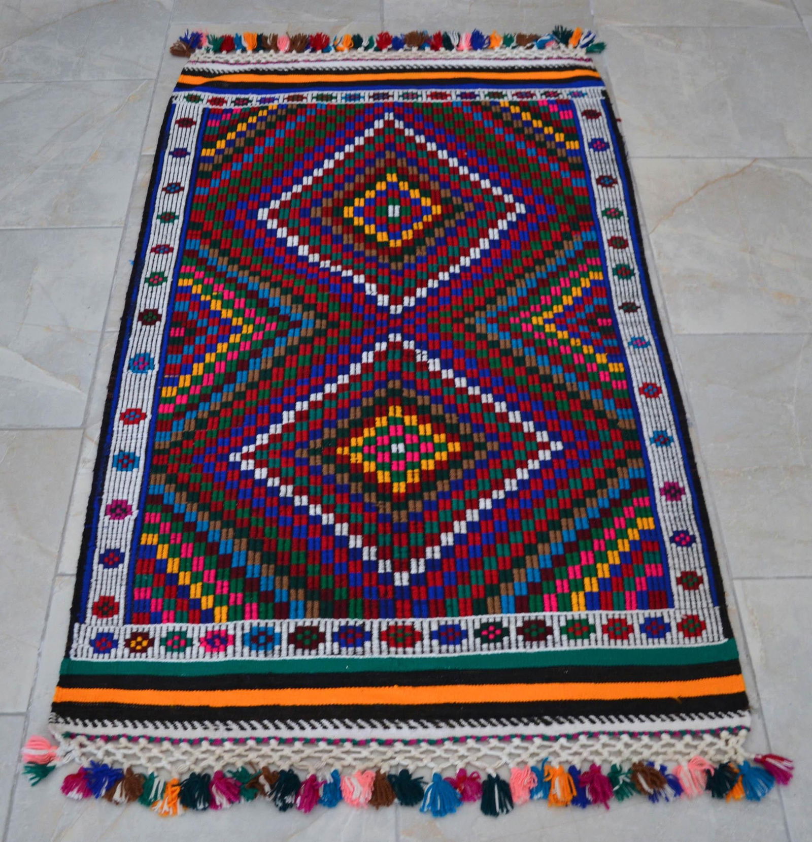 Turkish Rug Hand Woven Tribal Kilim Rug - 2'6" X 4'2" - 2