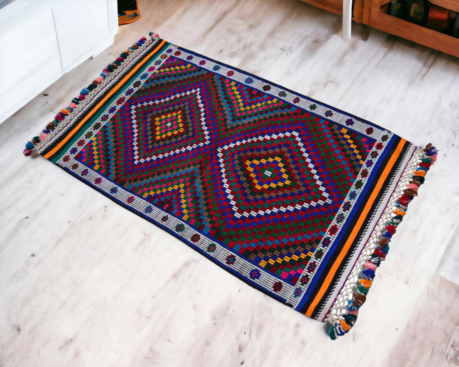 Turkish Rug Hand Woven Tribal Kilim Rug - 2'6" X 4'2" - 3