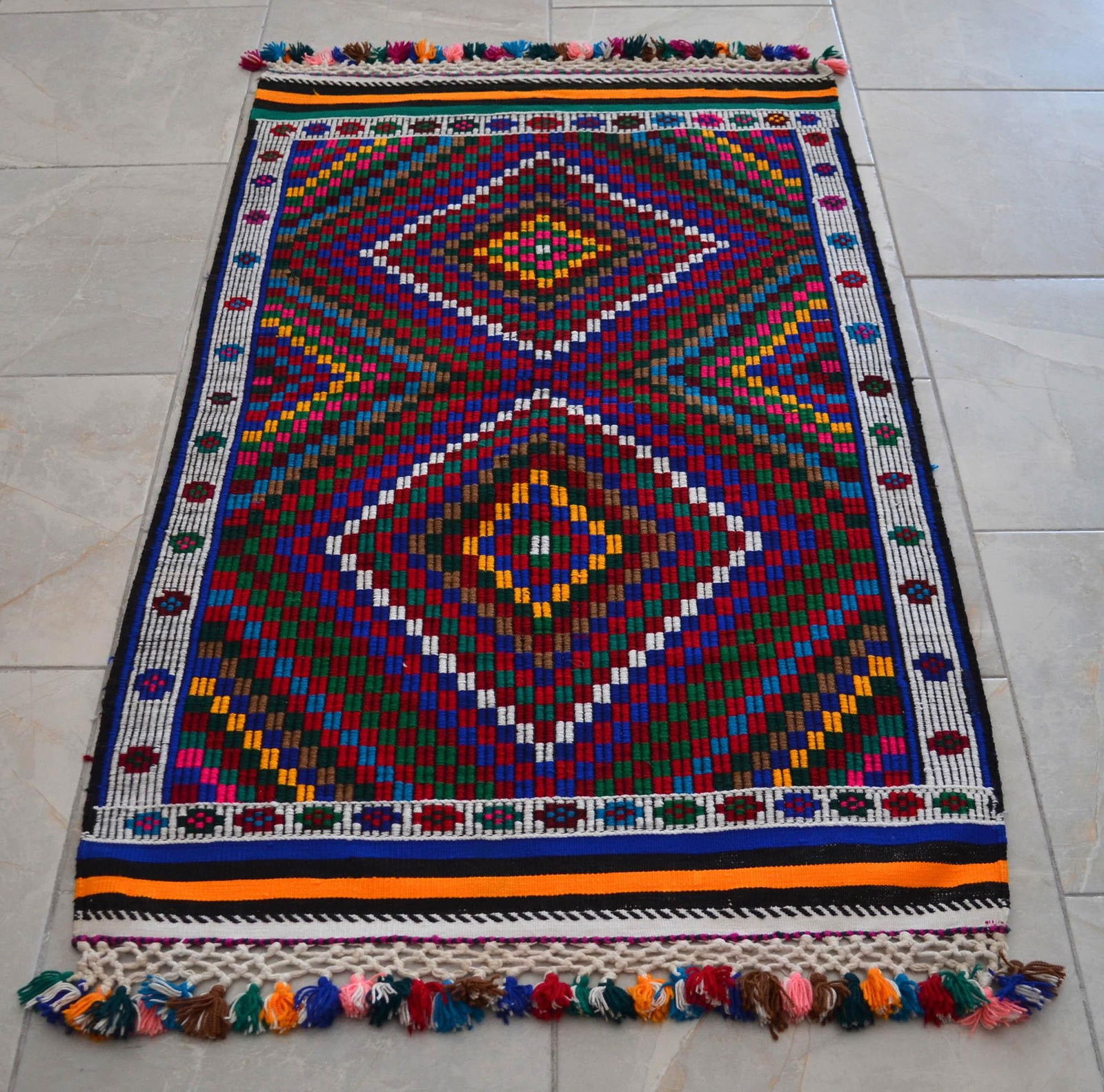 Turkish Rug Hand Woven Tribal Kilim Rug - 2'6" X 4'2" - 4