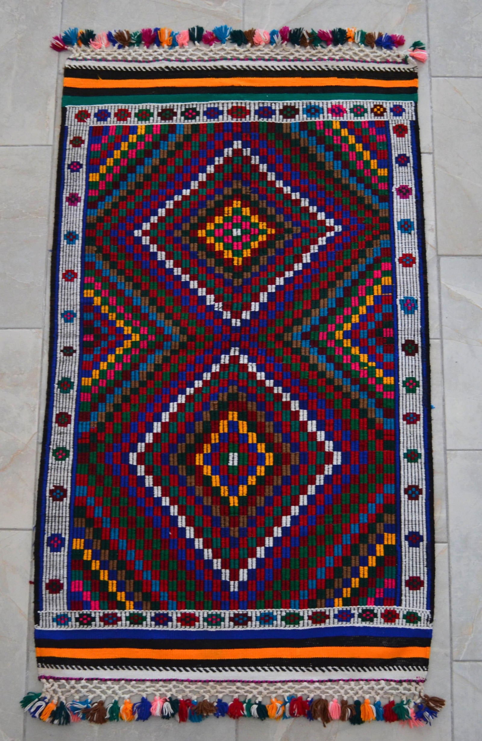 Turkish Rug Hand Woven Tribal Kilim Rug - 2'6" X 4'2" - 8
