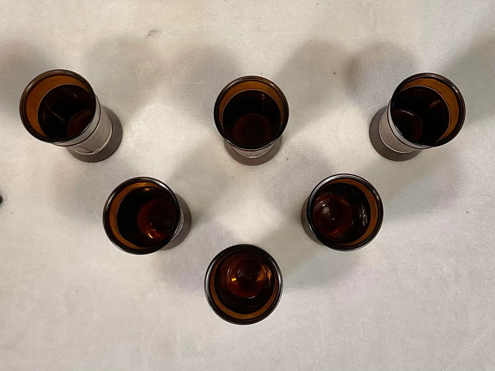 6 Pc Vintage Siesta Ware Conquistador Set With Packaging Walnut Wrap Tumblers Benner Glass Co., 60" - 6