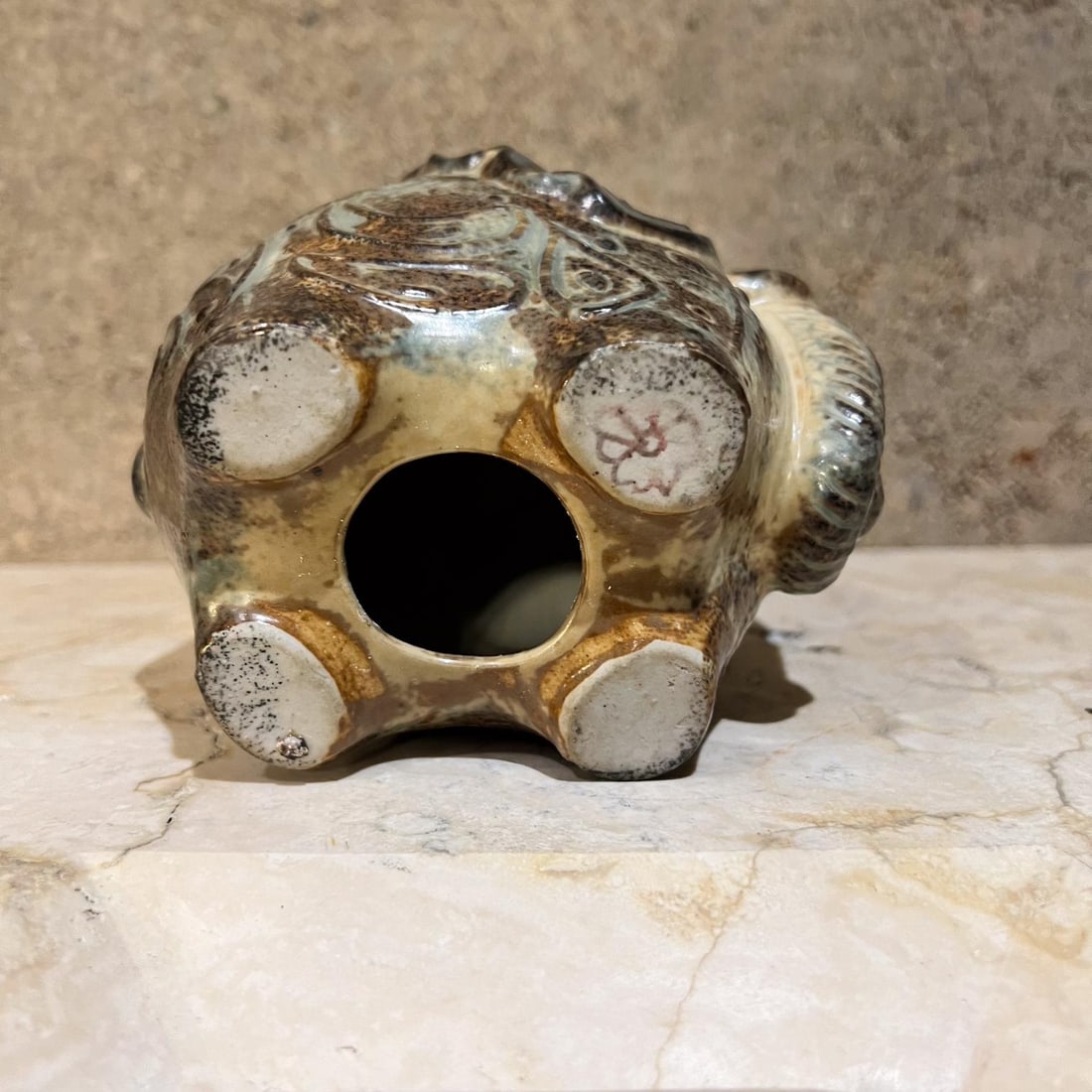 1970s Decorative Elephant Coin Bank Art Pottery - 6