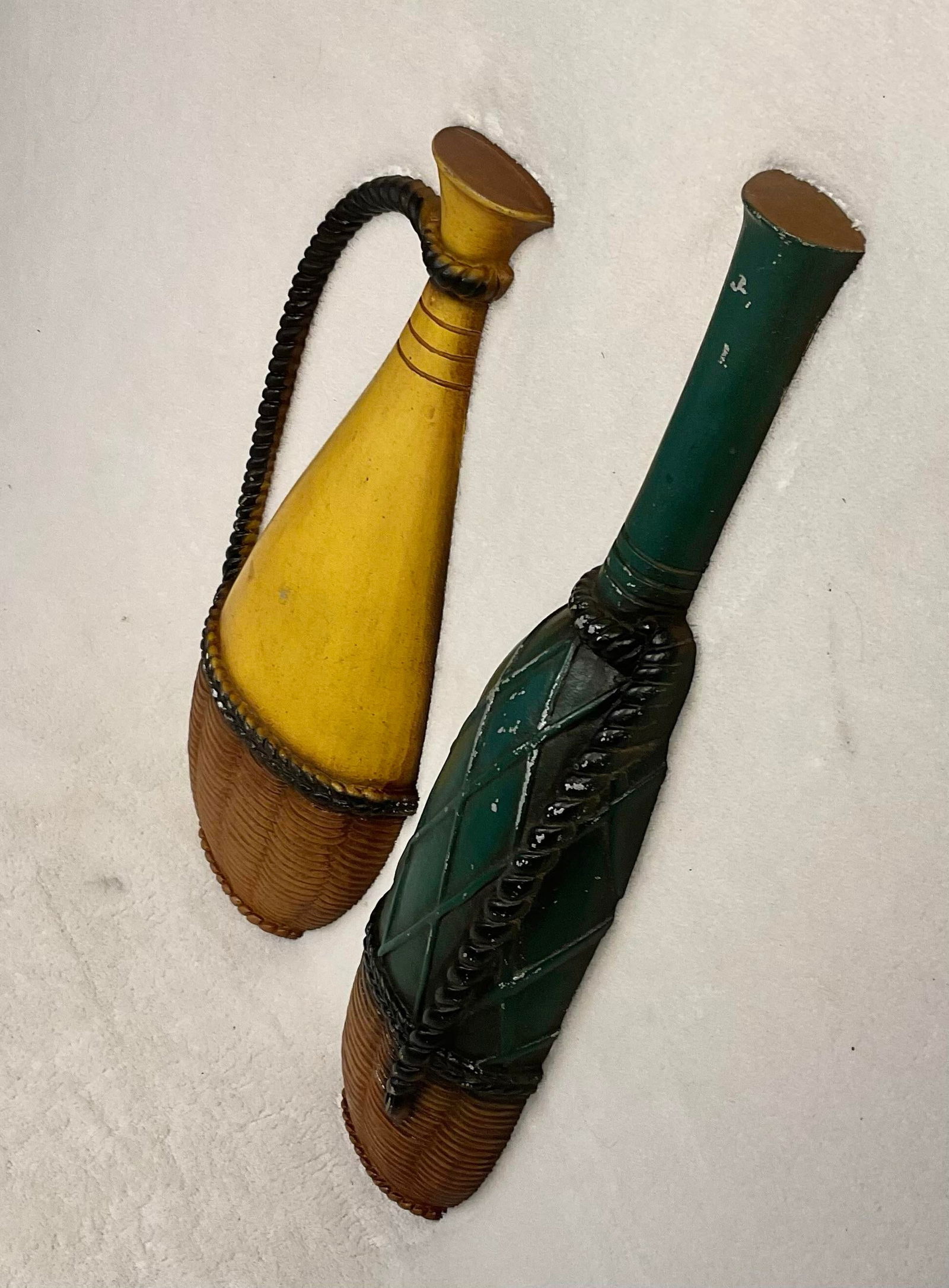 Vintage MCM Set of Two Sexton Wall Hanging Decor, Wine Bottle, Jug - Circa 60s - 3