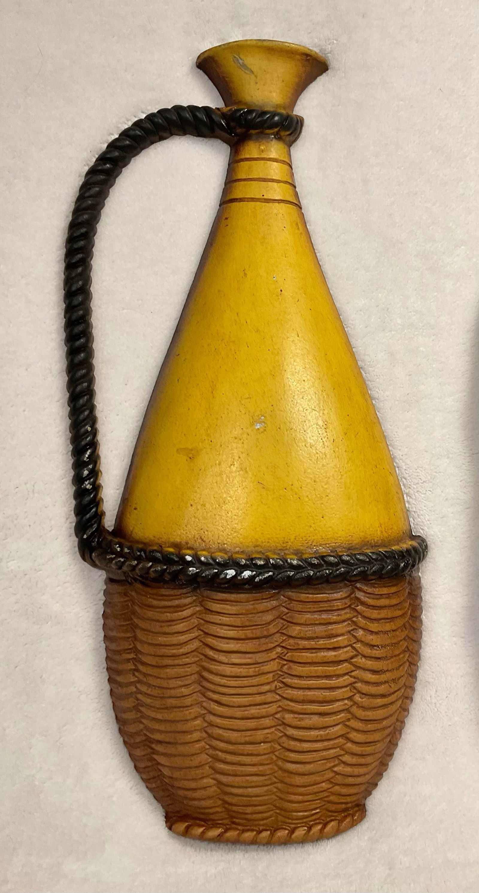 Vintage MCM Set of Two Sexton Wall Hanging Decor, Wine Bottle, Jug - Circa 60s - 5