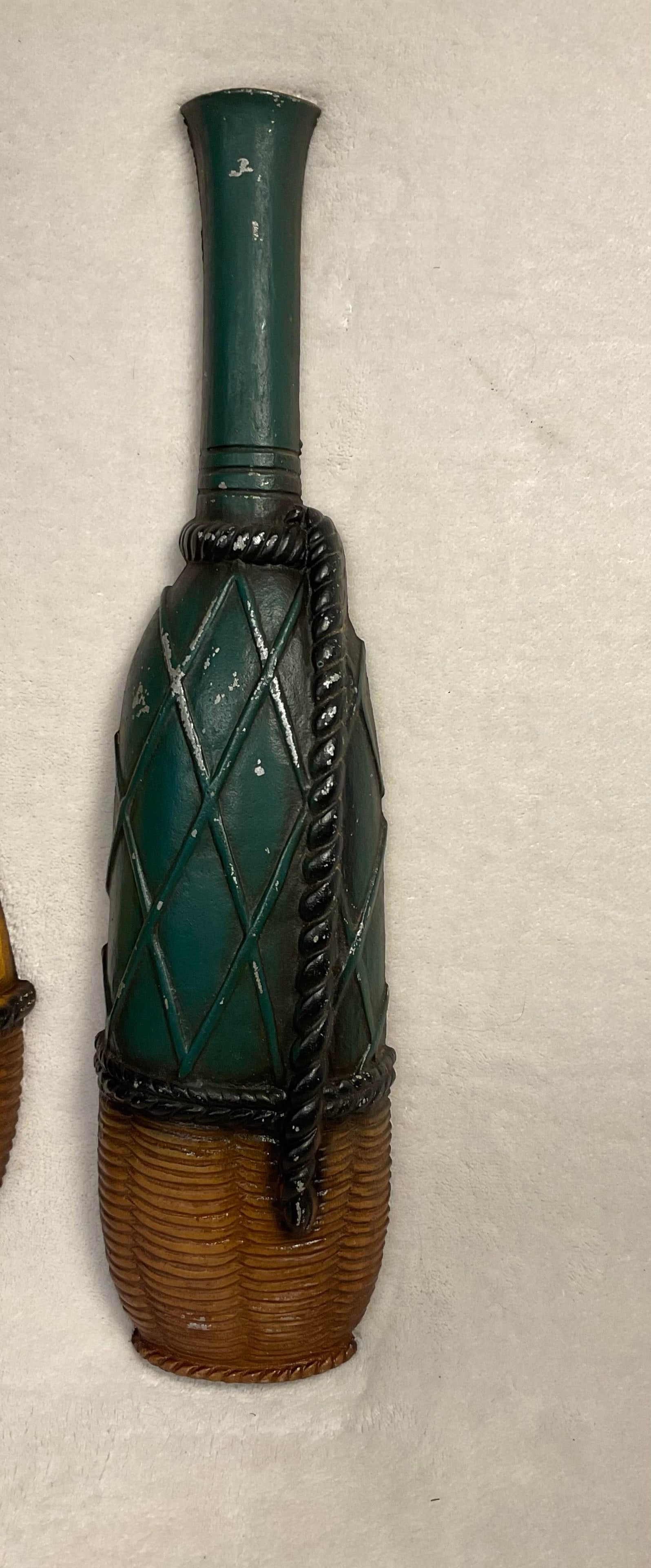 Vintage MCM Set of Two Sexton Wall Hanging Decor, Wine Bottle, Jug - Circa 60s - 6