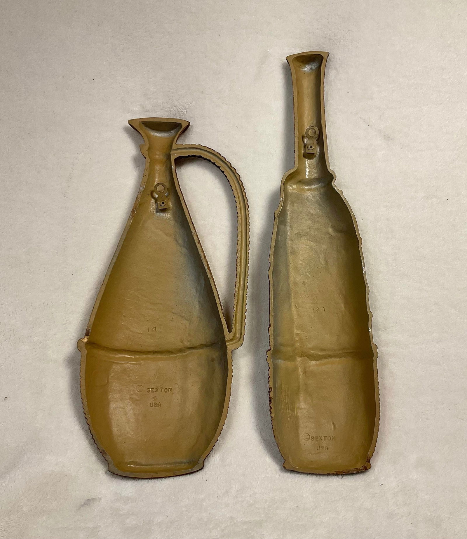 Vintage MCM Set of Two Sexton Wall Hanging Decor, Wine Bottle, Jug - Circa 60s - 7