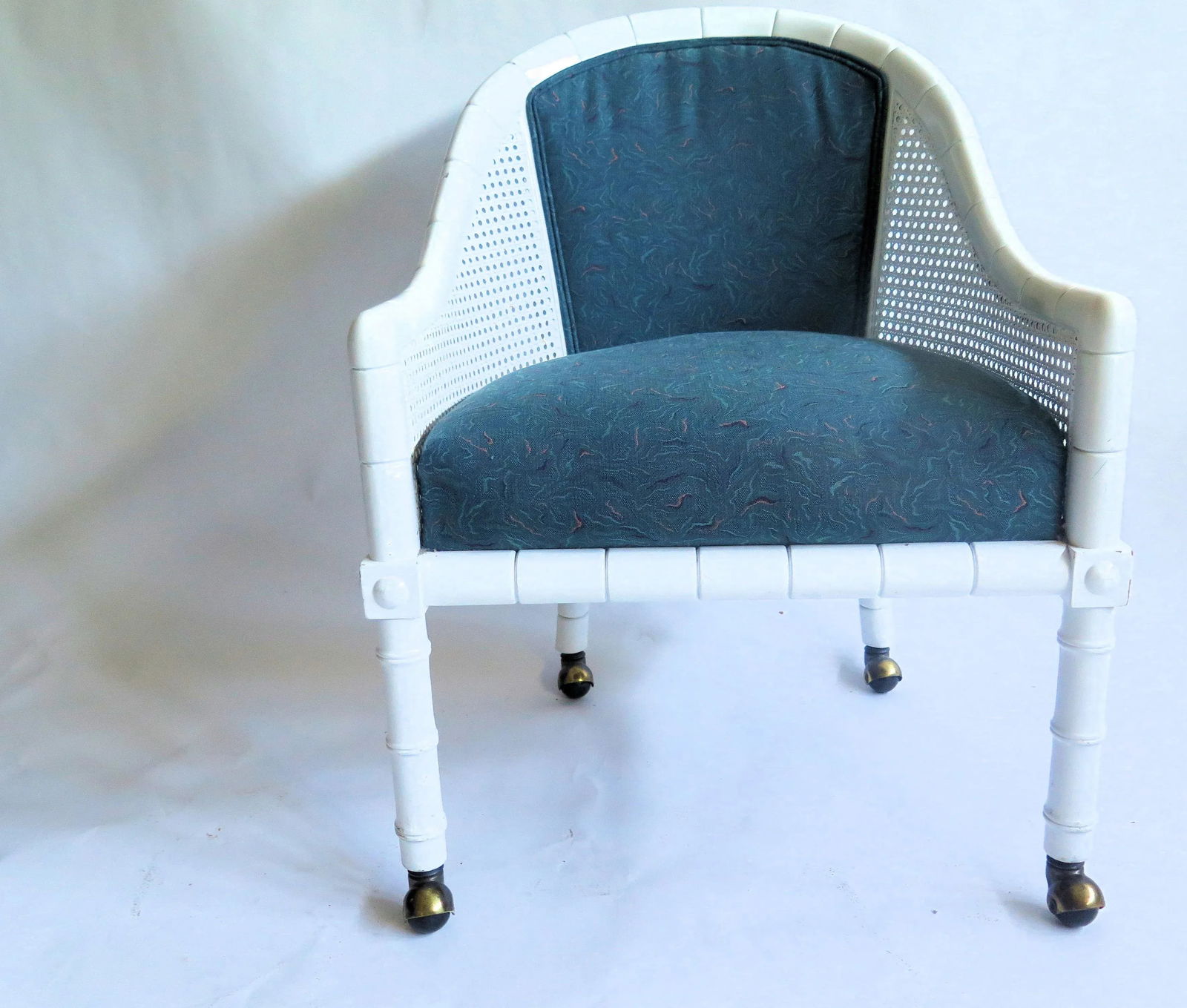 1950s Vintage T. H. Robjohns Gibbing Cane and Bamboo Style Chair - 6