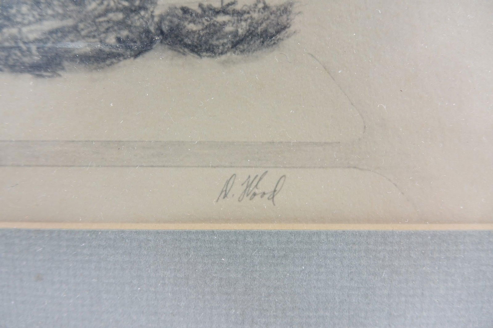 Home - Original Pencil Drawling on Paper Signed - 3