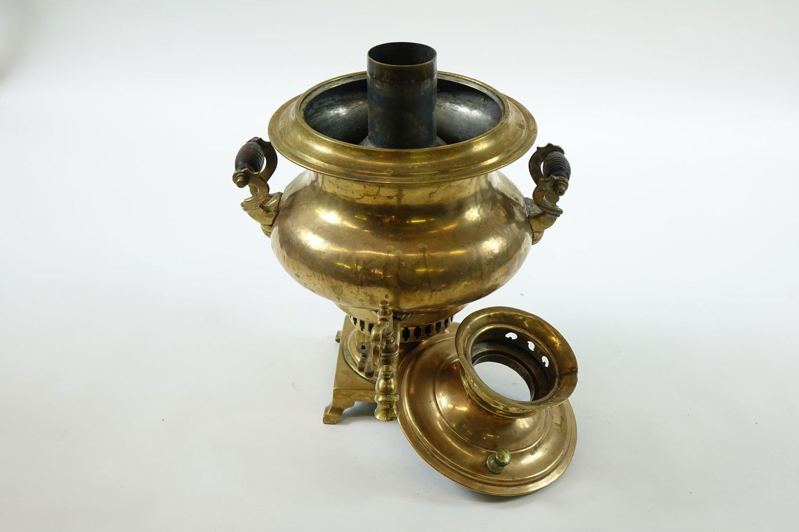 Antique Brass Russian Samovar - 3