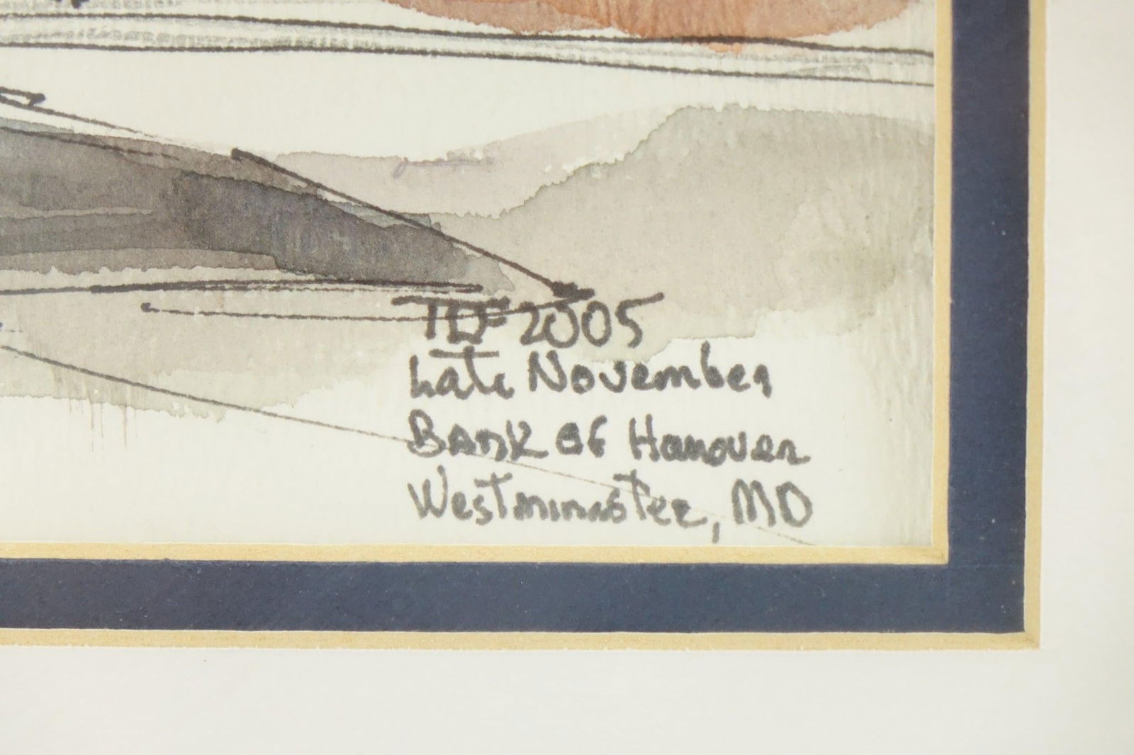 Maryland Town Original Watercolor on Paper Signed - 5