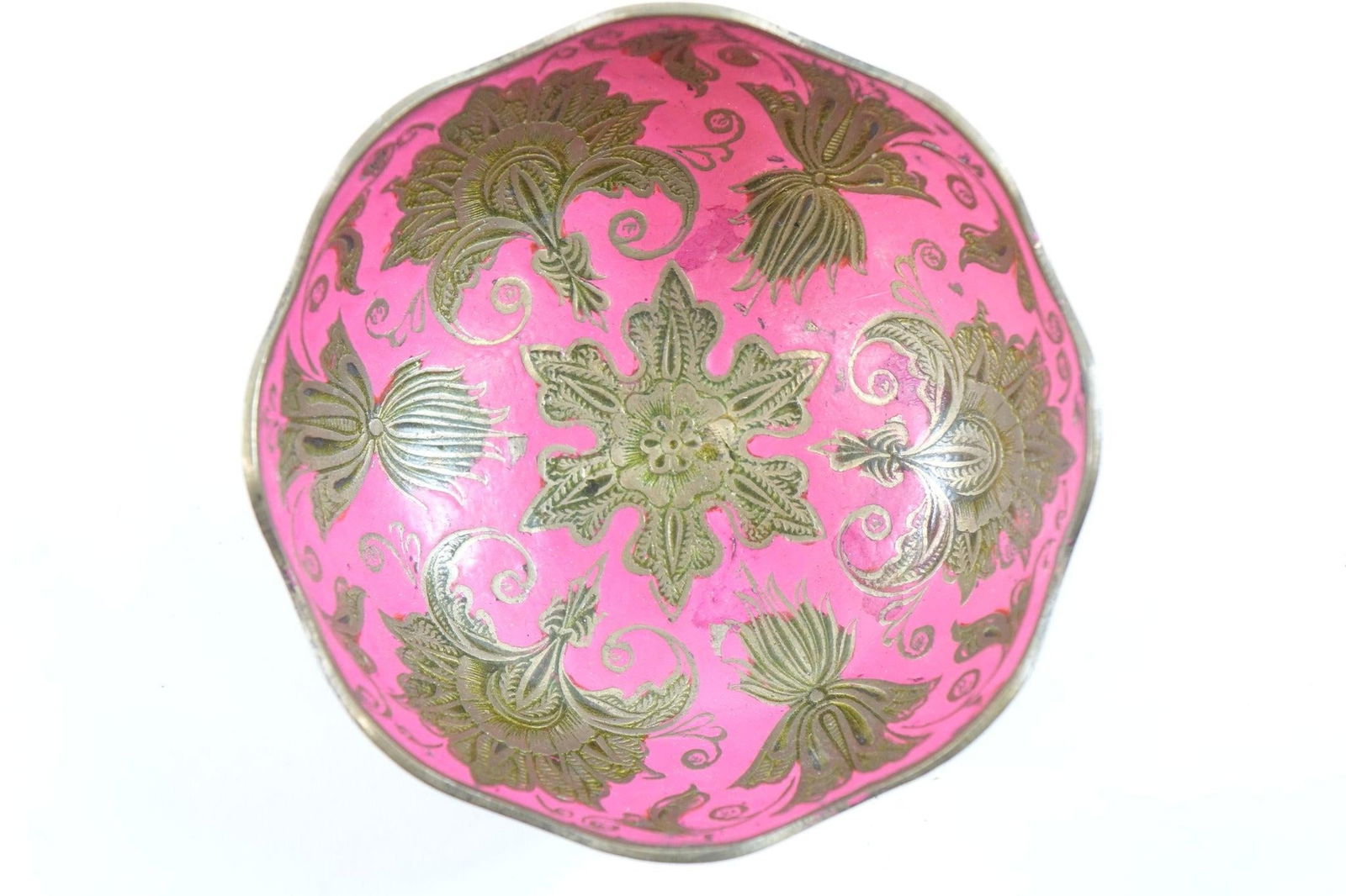 1950s Brass Enameled Decorative Bowl - 2