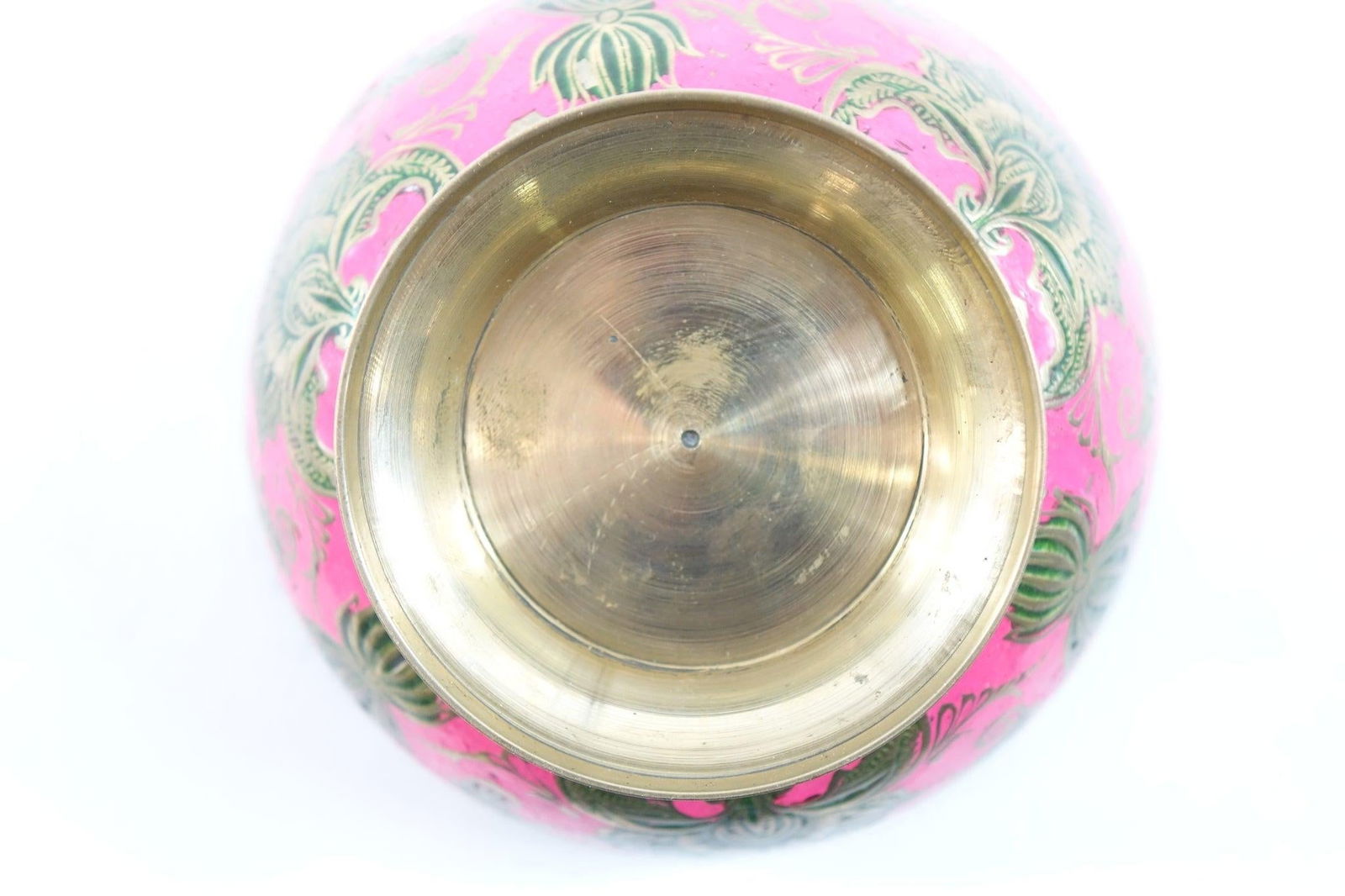 1950s Brass Enameled Decorative Bowl - 3