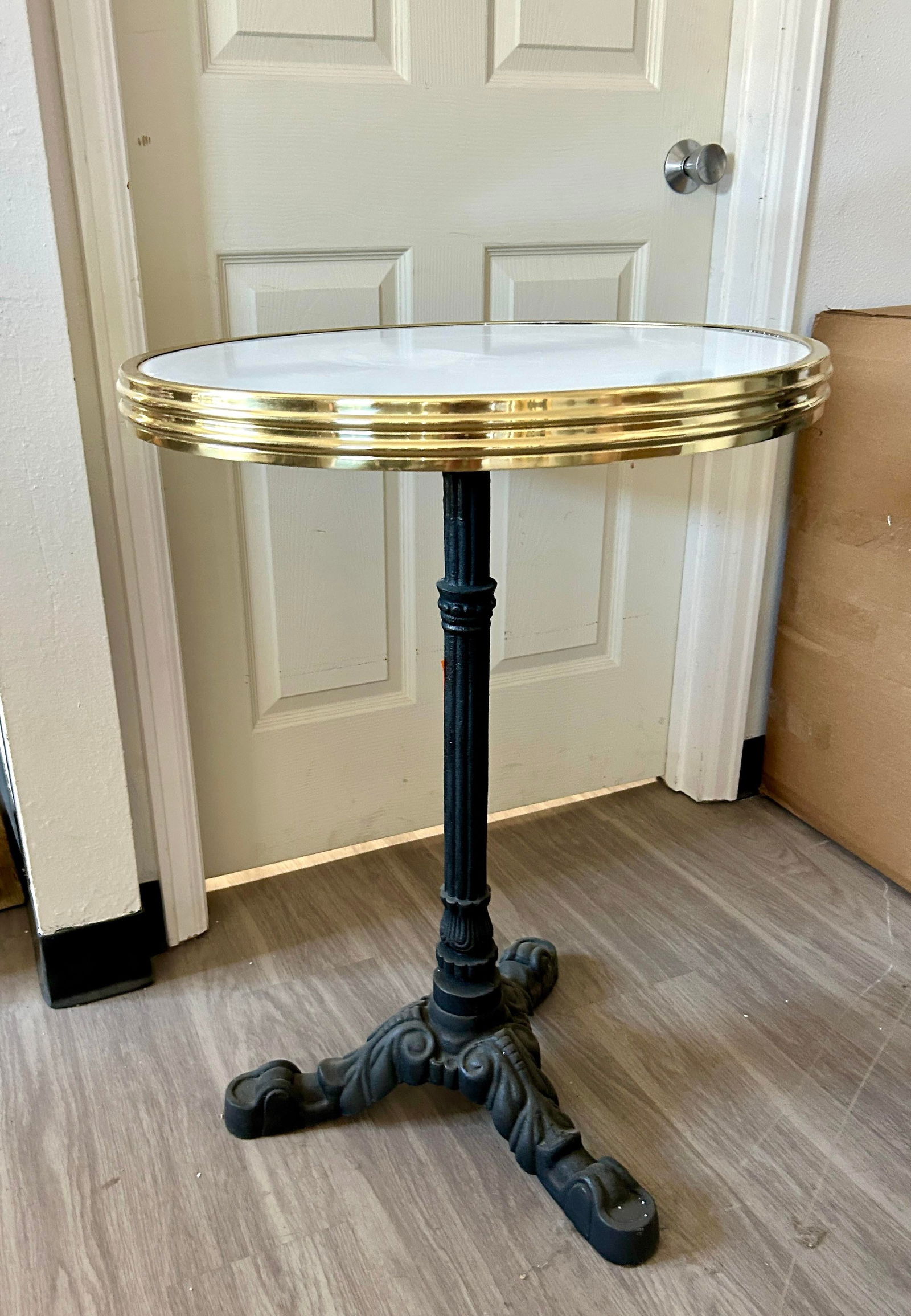 French Bistro Cast Iron Accent Side Table - 10