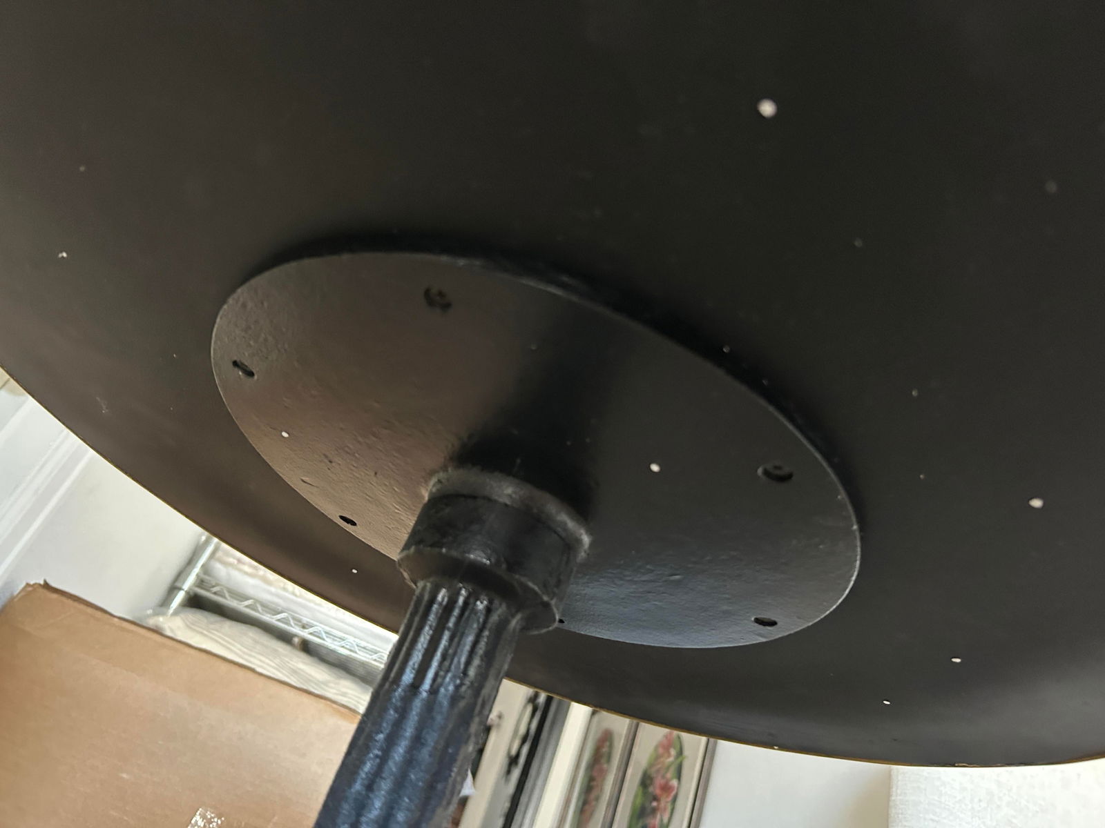 French Bistro Cast Iron Accent Side Table - 7