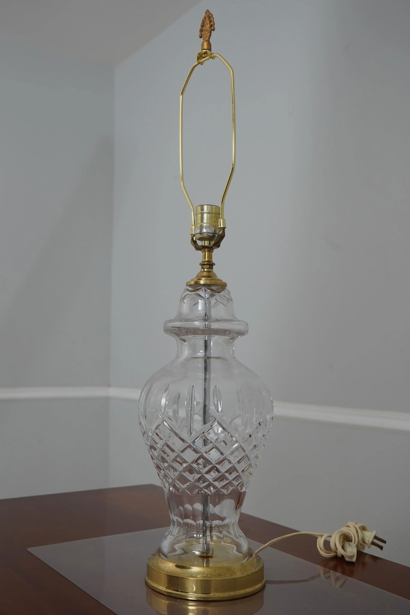 Waterford Crystal & Brass Table Lamp - 2