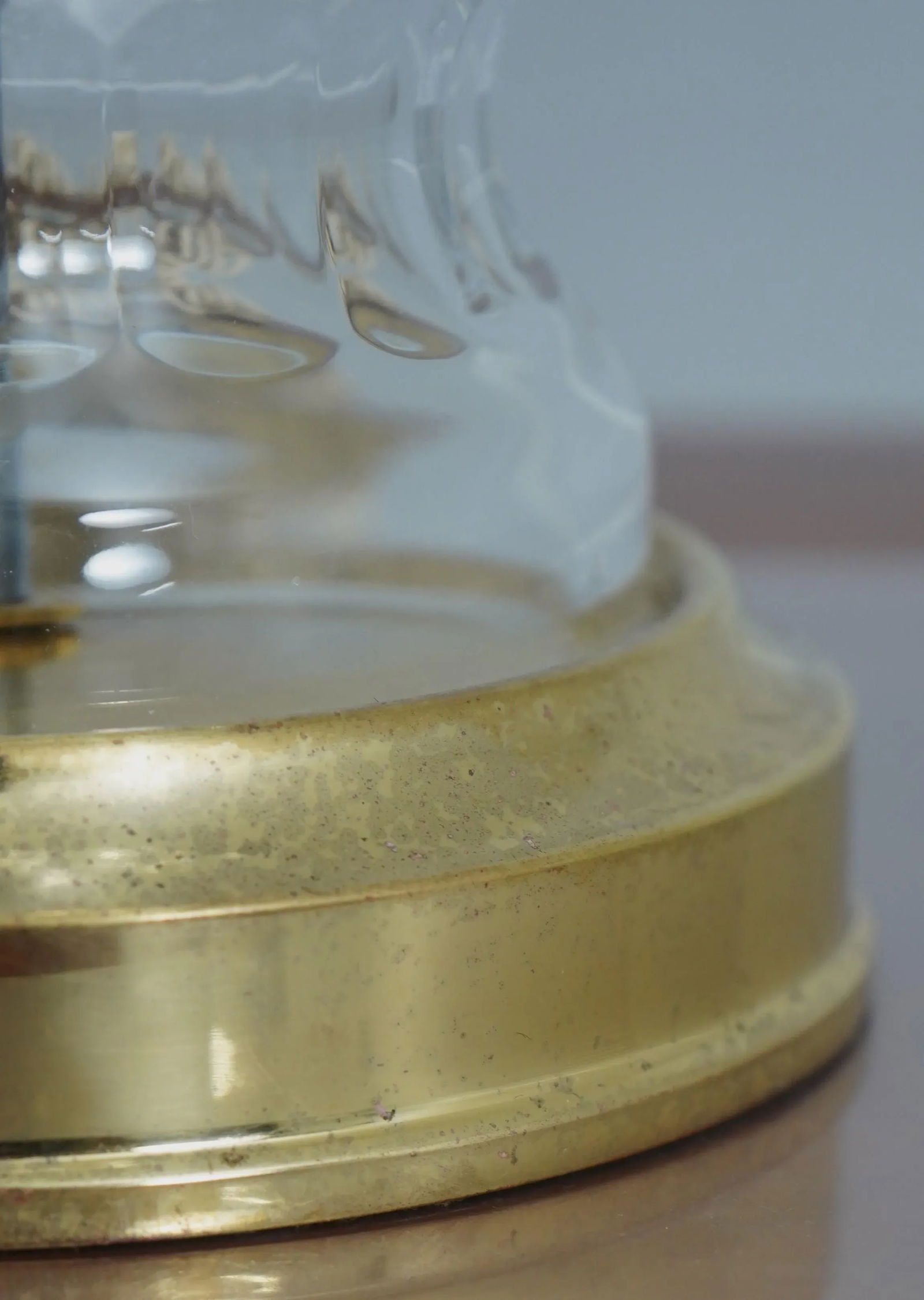 Waterford Crystal & Brass Table Lamp - 4