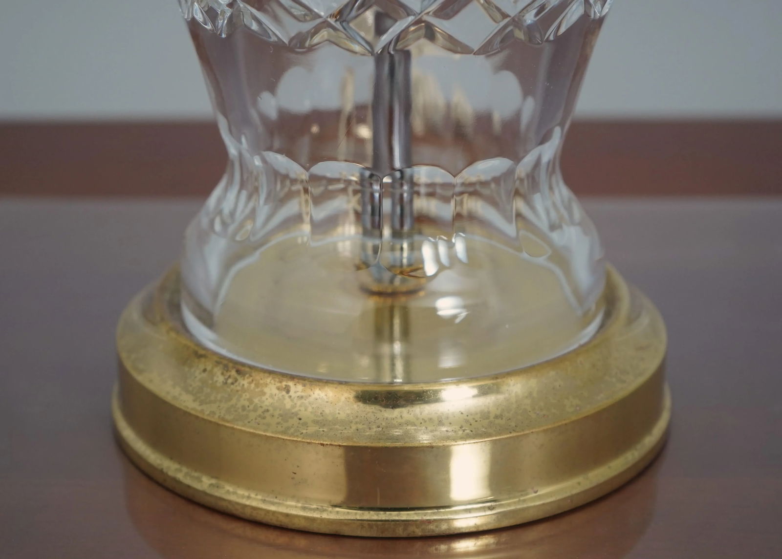 Waterford Crystal & Brass Table Lamp - 6