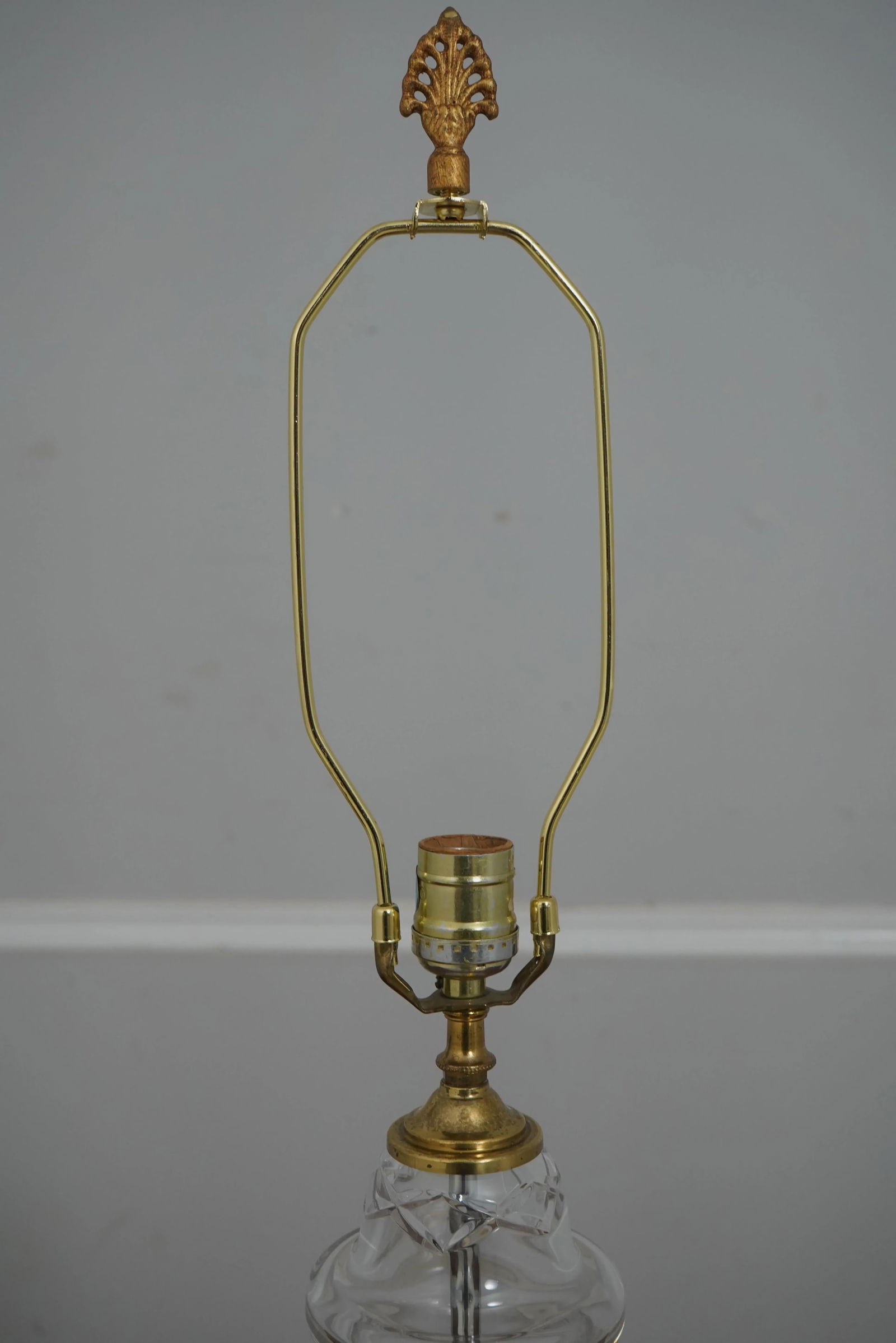 Waterford Crystal & Brass Table Lamp - 9