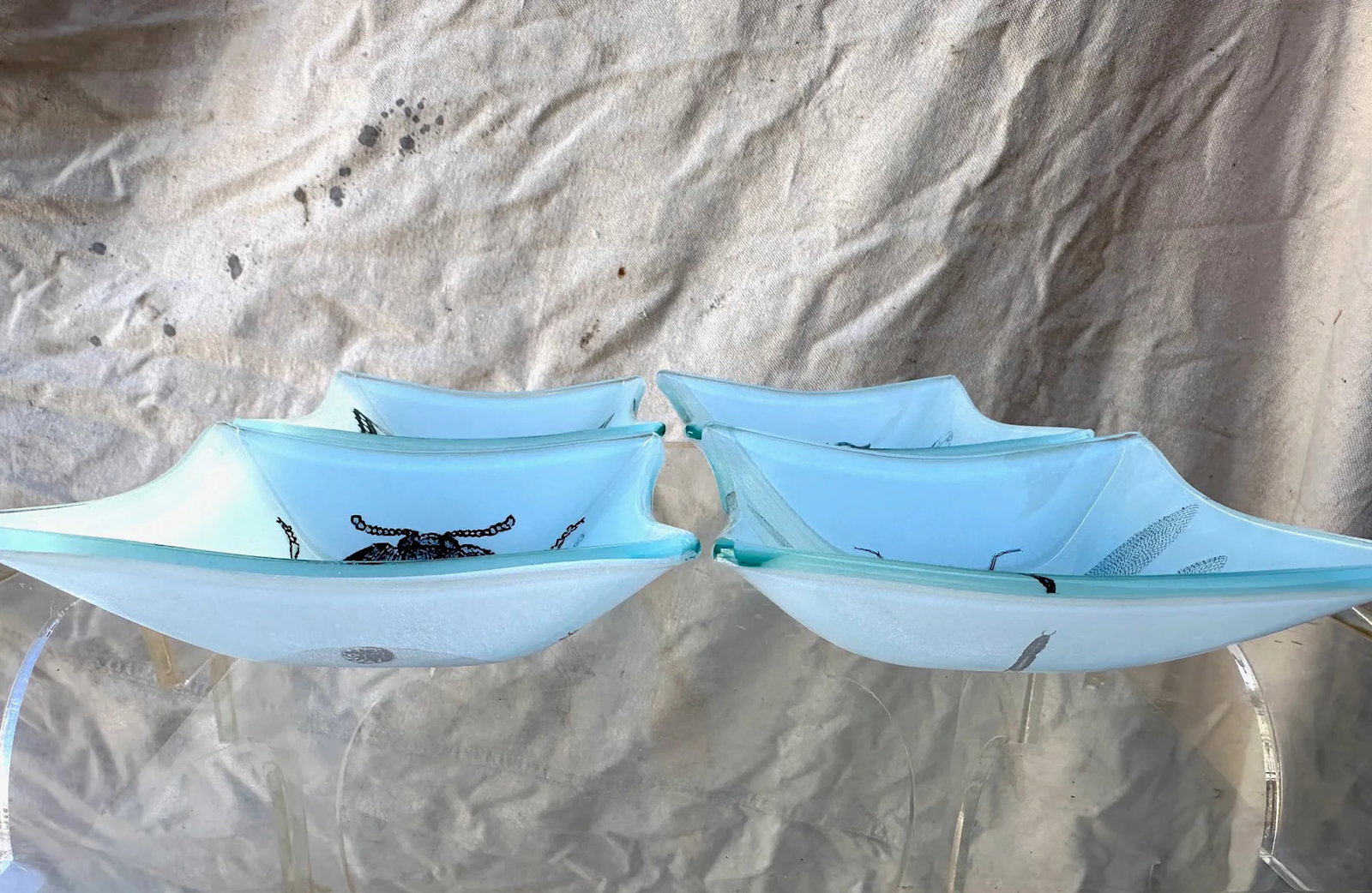 Set of 4 Glass Catchall Dishes - 6