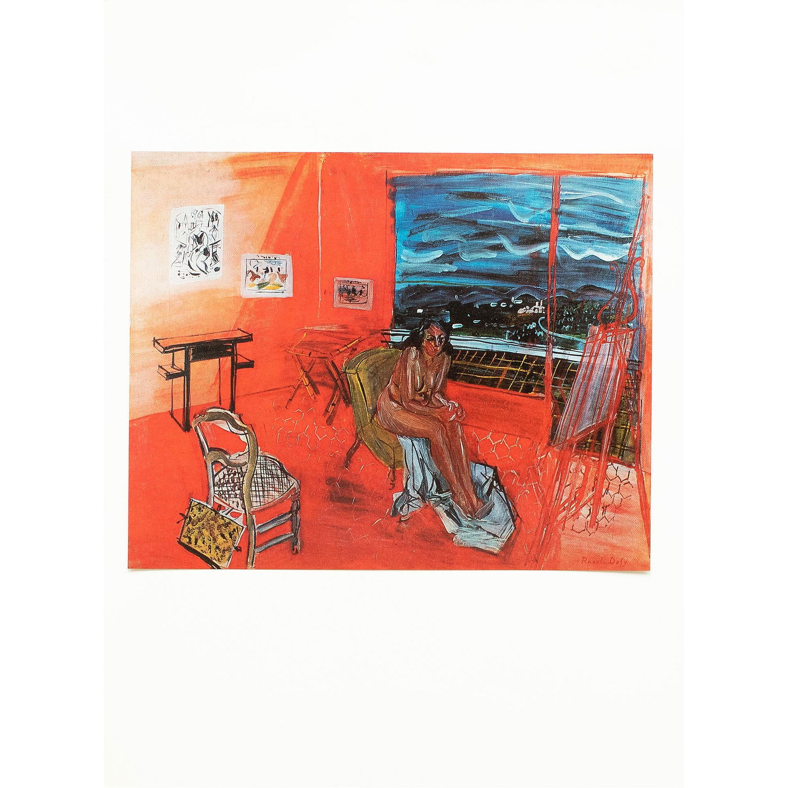 1970 After Raoul Dufy "The Workshop in Vence", Full-Color Parisian Print - 6
