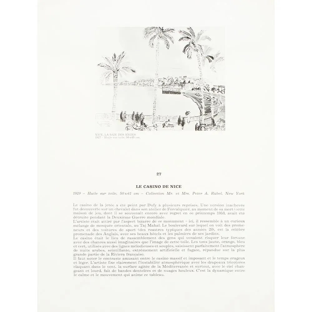 1970 After Raoul Dufy "The Casino of Nice", Full-Color Parisian Print - 5