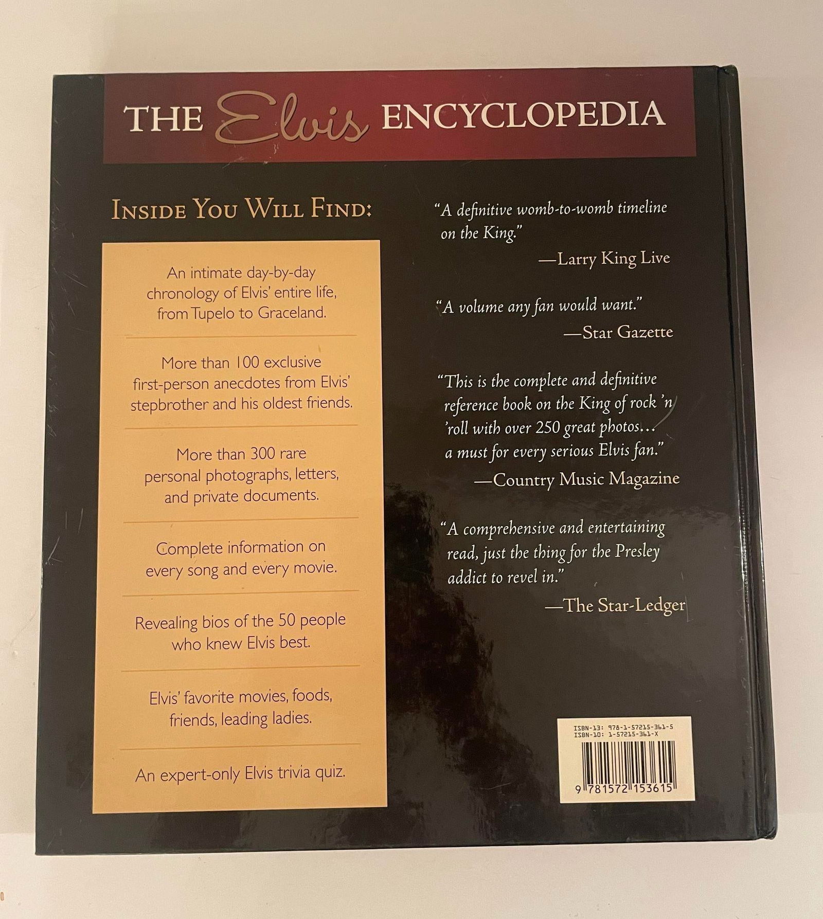 The Elvis Encyclopedia Hardcover - 3