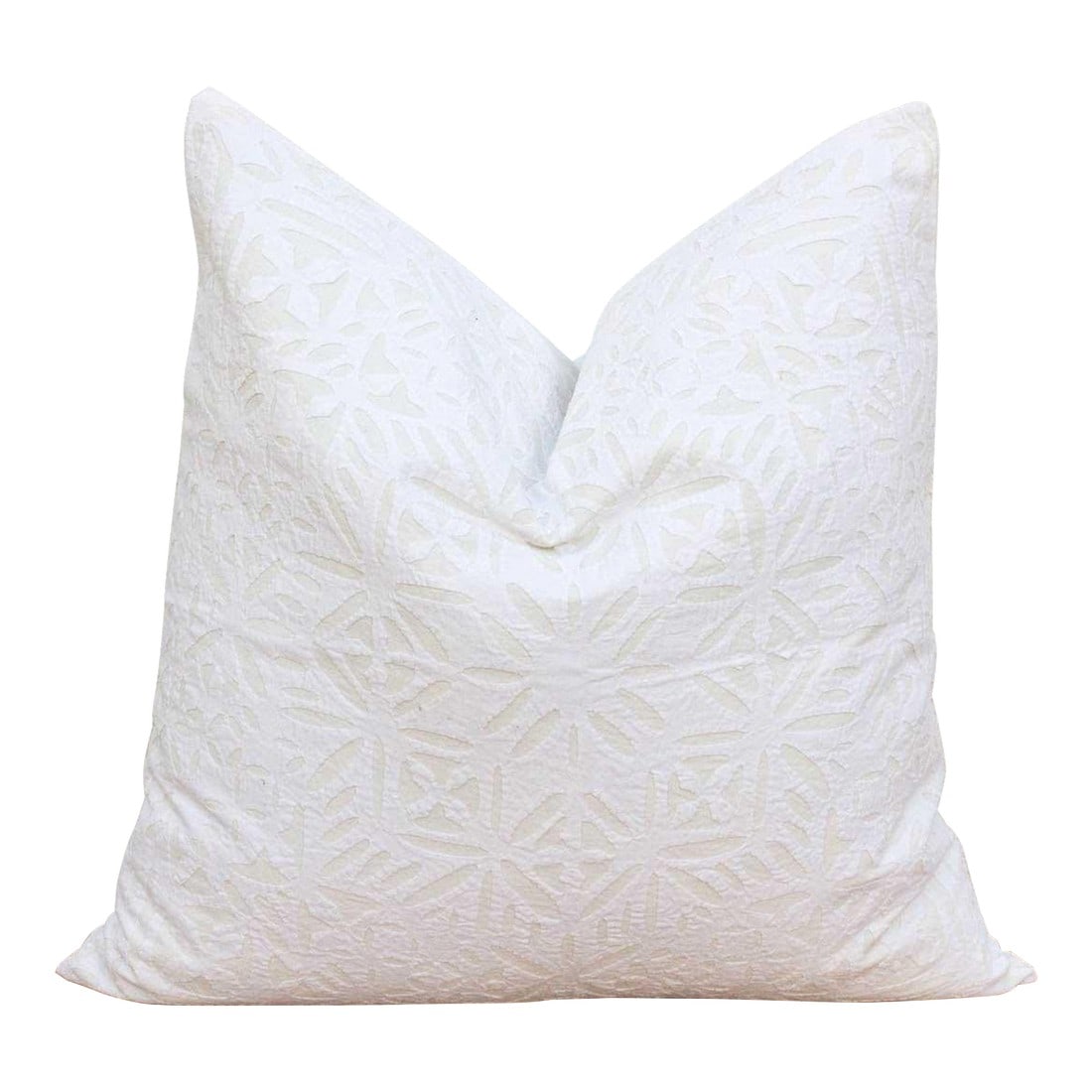 Tuhinaa Applique Pillow Cover: This decorative pillow cover features beautiful array of patterns, with hand crafted appliquÃ© cut work, giving it a timeless appeal. Initially, this ancient Indian technique called appliqu&