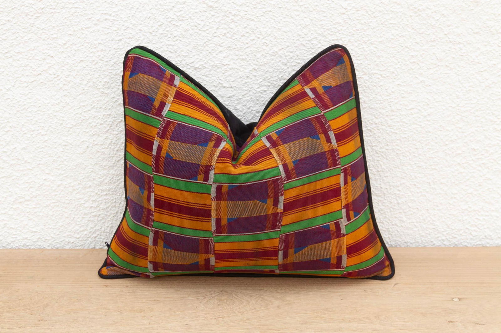 Baobab Vintage African Kente Pillow Cover - 3