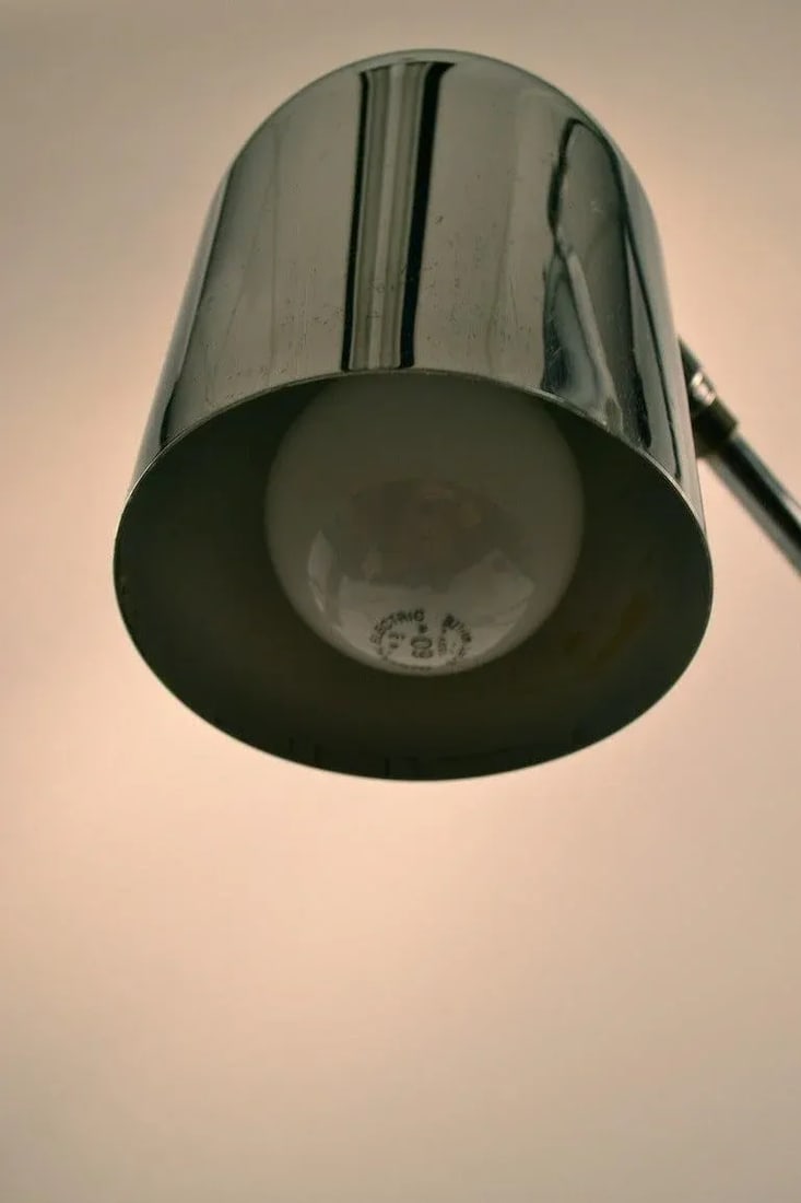 Adjustable Chrome Two Light Floor Lamp - 4