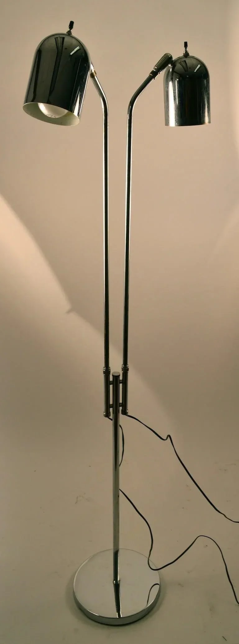 Adjustable Chrome Two Light Floor Lamp - 5