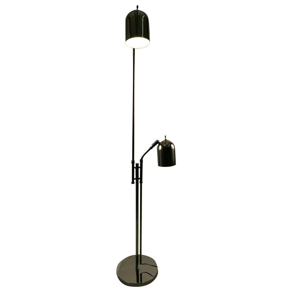 Adjustable Chrome Two Light Floor Lamp - 7