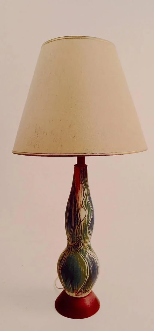 Mid Century Art Pottery Lamp - 4