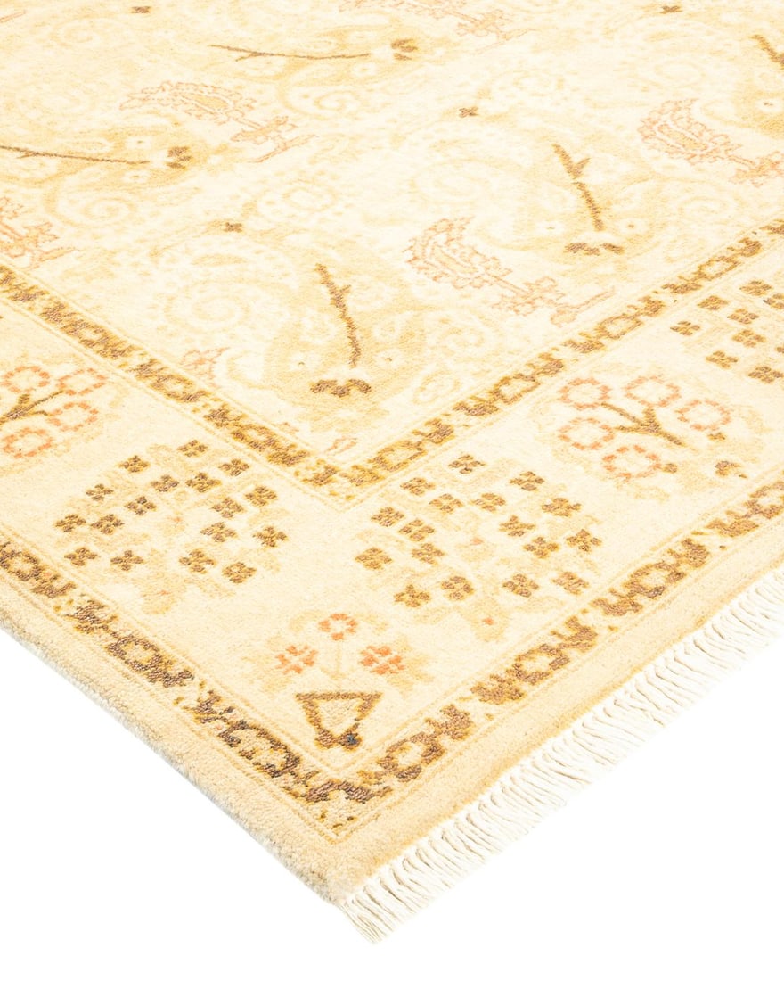 Eclectic, One-of-a-Kind Hand-Knotted Area Rug - Pink, 4' 0" x 6' 1" - 2