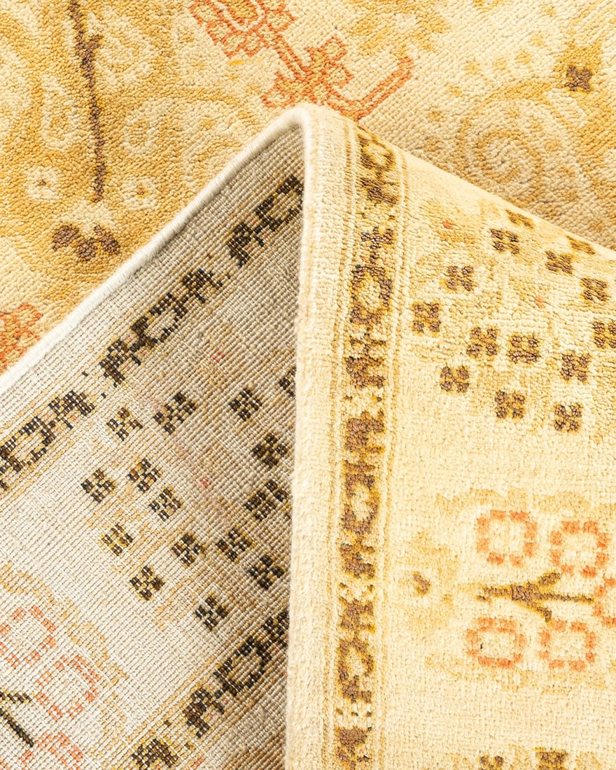 Eclectic, One-of-a-Kind Hand-Knotted Area Rug - Pink, 4' 0" x 6' 1" - 6