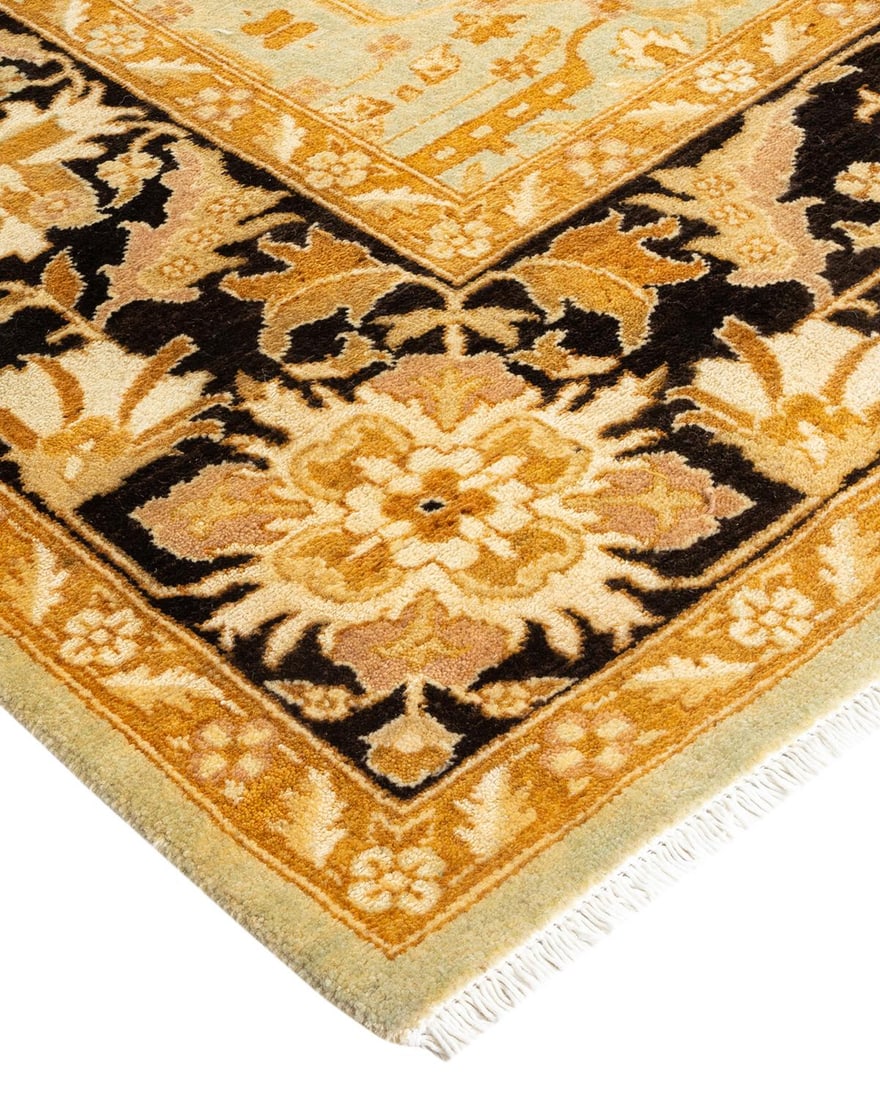 Ottoman, One-of-a-Kind Hand-Knotted Area Rug - Yellow, 4' 3" x 6' 4" - 2