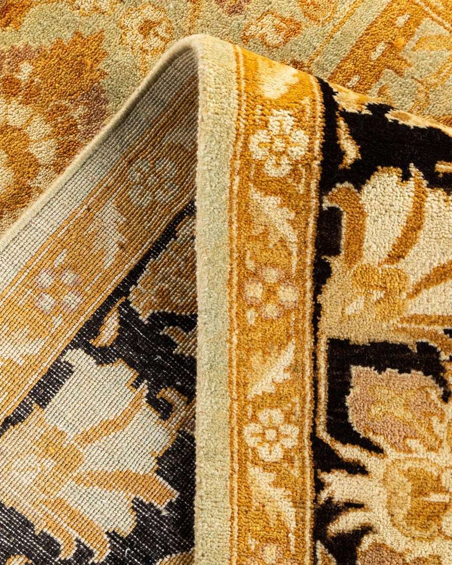 Ottoman, One-of-a-Kind Hand-Knotted Area Rug - Yellow, 4' 3" x 6' 4" - 6