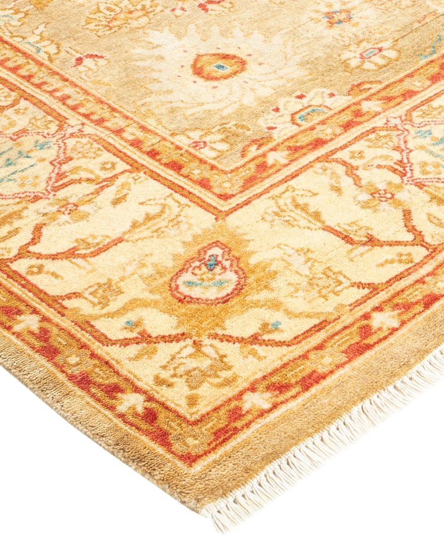 Mogul, One-of-a-Kind Hand-Knotted Area Rug - Yellow, 4' 3" x 5' 10" - 2