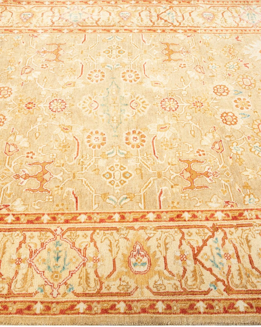 Mogul, One-of-a-Kind Hand-Knotted Area Rug - Yellow, 4' 3" x 5' 10" - 4