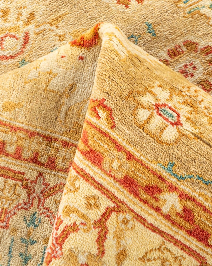 Mogul, One-of-a-Kind Hand-Knotted Area Rug - Yellow, 4' 3" x 5' 10" - 7