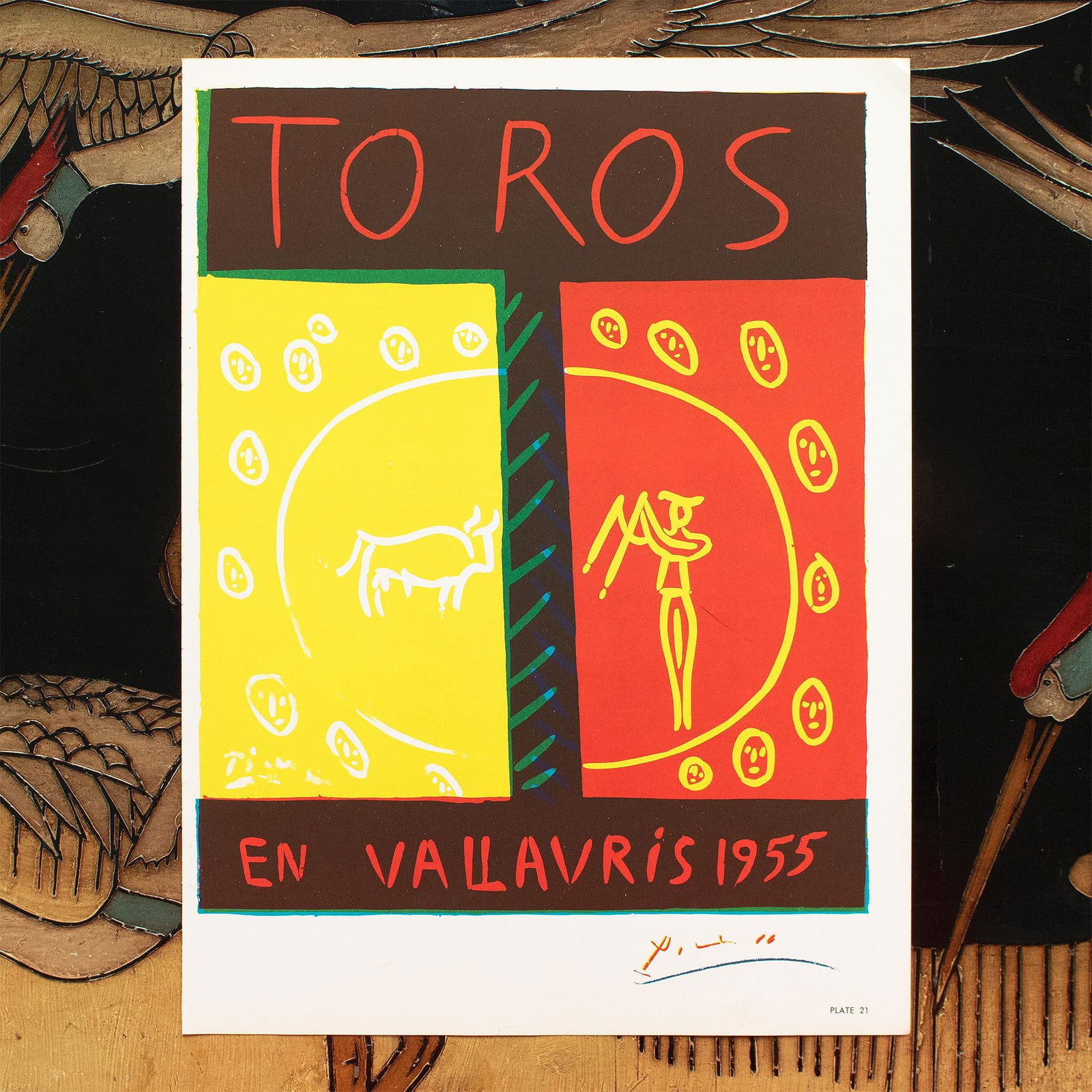 1957 After Pablo Picasso, Poster "Bulls in Vallauris 1955" - 4