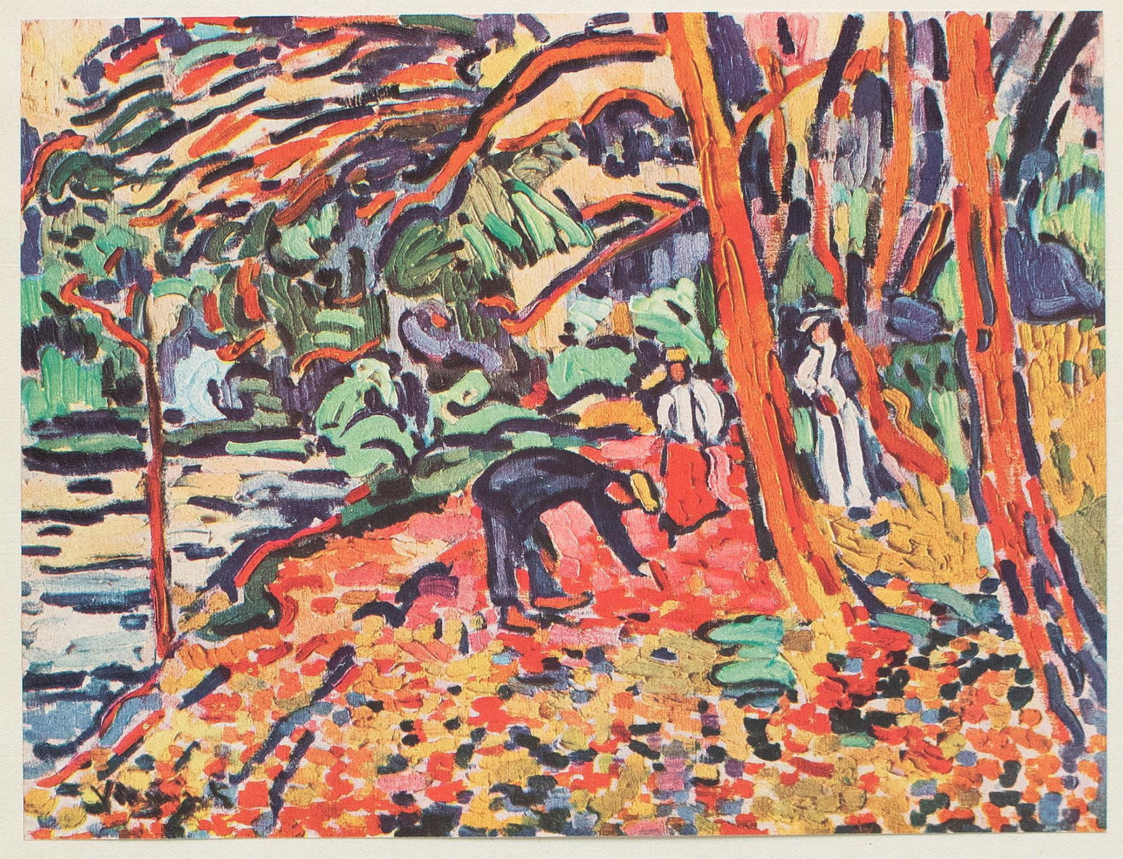 1950 After Maurice De Vlaminck "Landscape With Dead Wood", German Edition Offset Lithograph - 7
