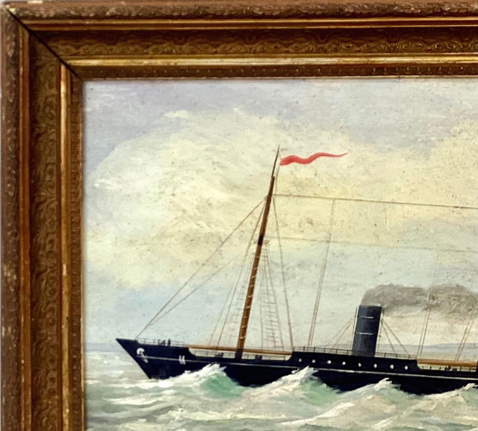 19th Century American School Nautical Painting - 3