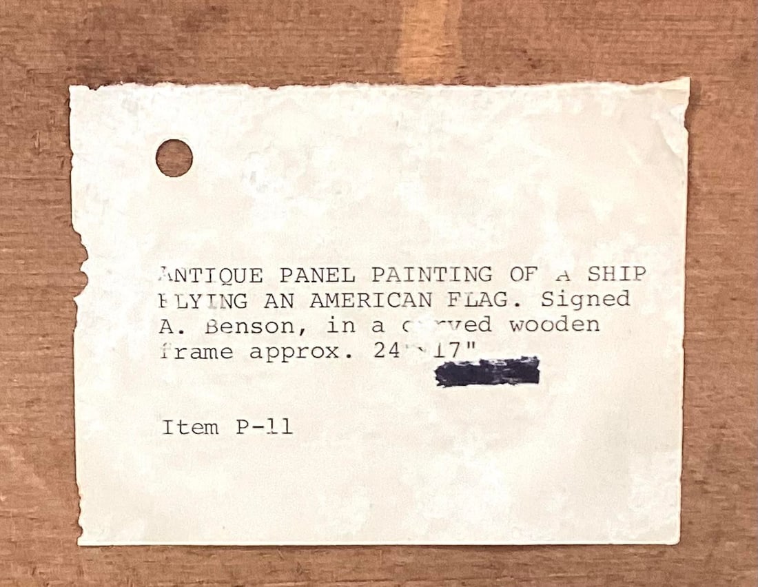 19th Century American School Nautical Painting - 8