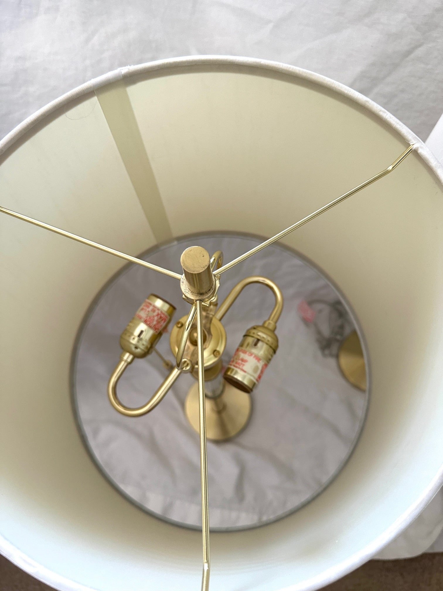 Pair of Brushed Gold & Lucite Table Lamps - 5